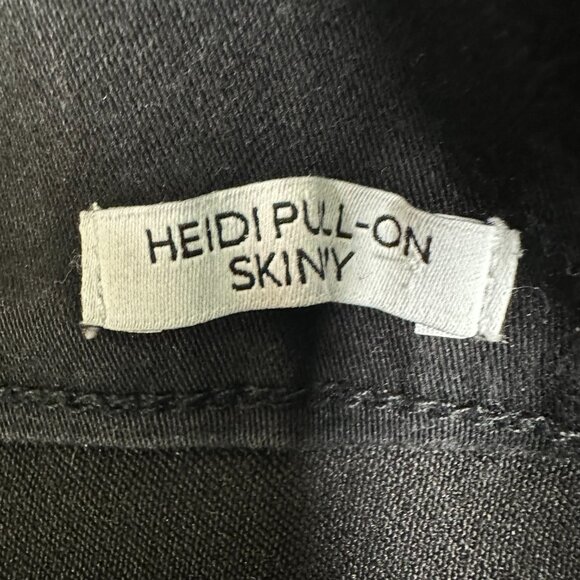 Nine West Pants Womens Jeans 16 Black Heidi Pull On Skinny Flat Front Cotton - Picture 7 of 12